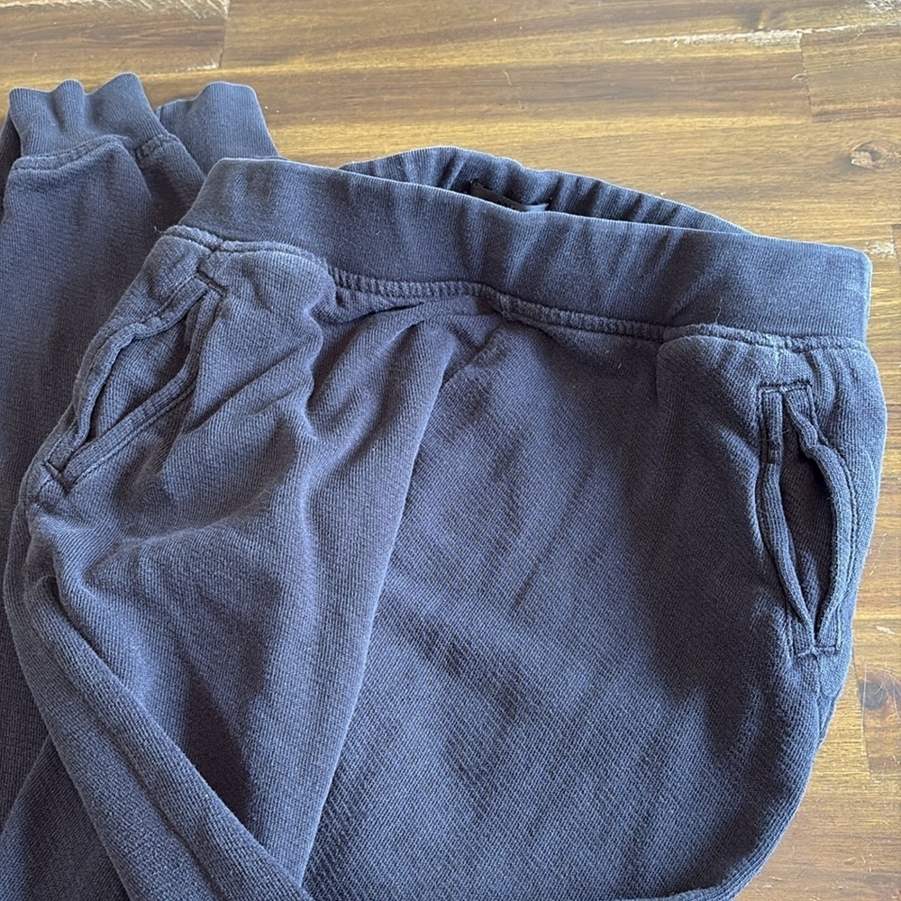ATM ESSENTIALS French Terry Sweatpants Black Joggers XS Cotton - Picture 10 of 10